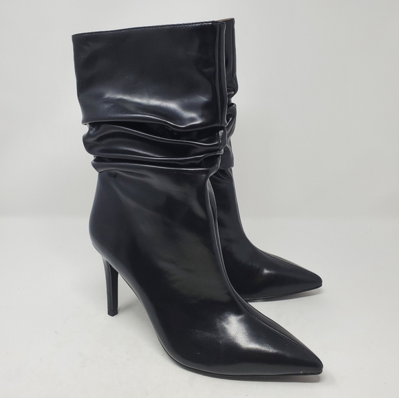 Jeffrey Campbell Shoes - Jeffrey Campbell Percival Black Leather Heeled Bootie Pointed Toe Size 8 NEW